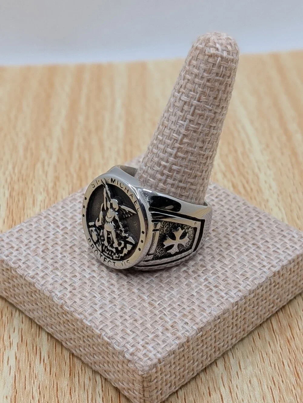 St.Michael Signet Ring - Picture 1 of 4